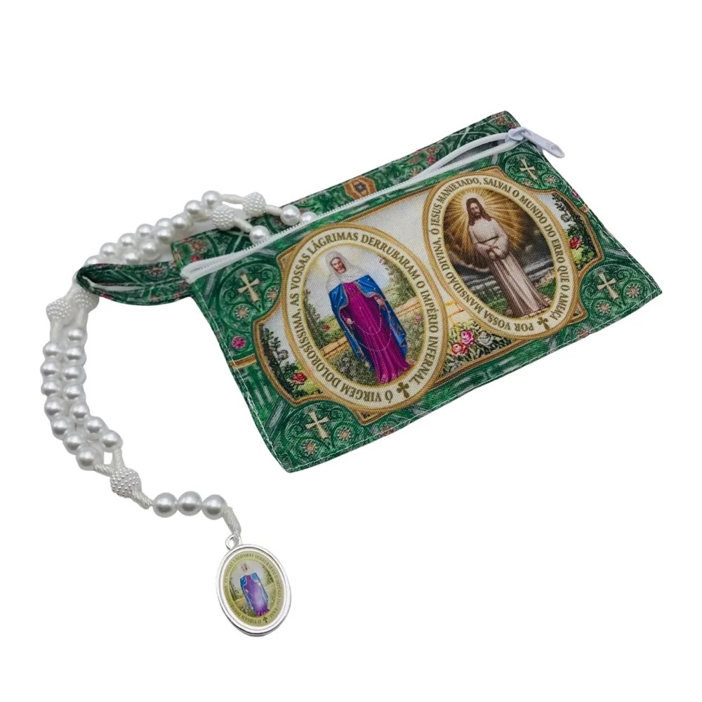 Coroa de Nossa Senhora das Lágrimas na bolsinha com ziper