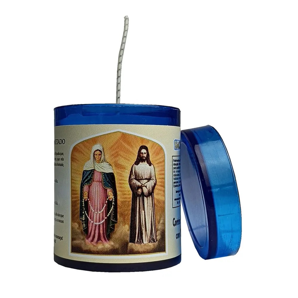 Vela perfumada de Nossa Senhora das Lágrimas e de Jesus Manietado com oração